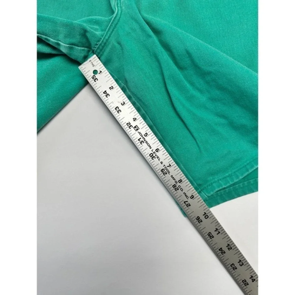 Vintage Chic 80s 90s Denim‎ High Waist Mom Jean Shorts Blue Green Cotton Sz 16